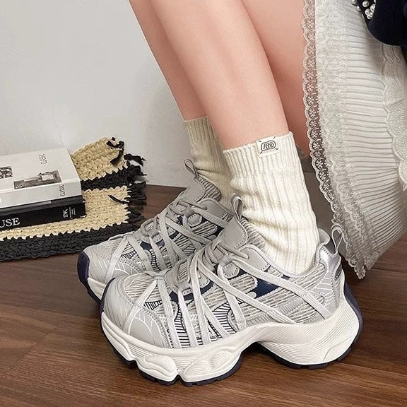 Damen Sportliche Lauf-Sneaker mit atmungsaktiver Mesh-Oberfläche und dämpfender Sohle Heidi Mode - Image 4