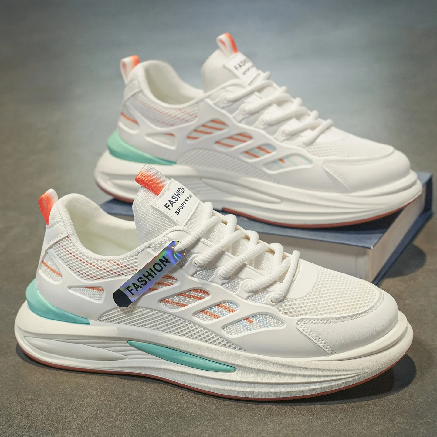 Damen Sportliche Lauf-Sneaker mit atmungsaktiver Mesh-Oberfläche und stoßdämpfendem Sohlenprofil Heidi Mode - Image 2