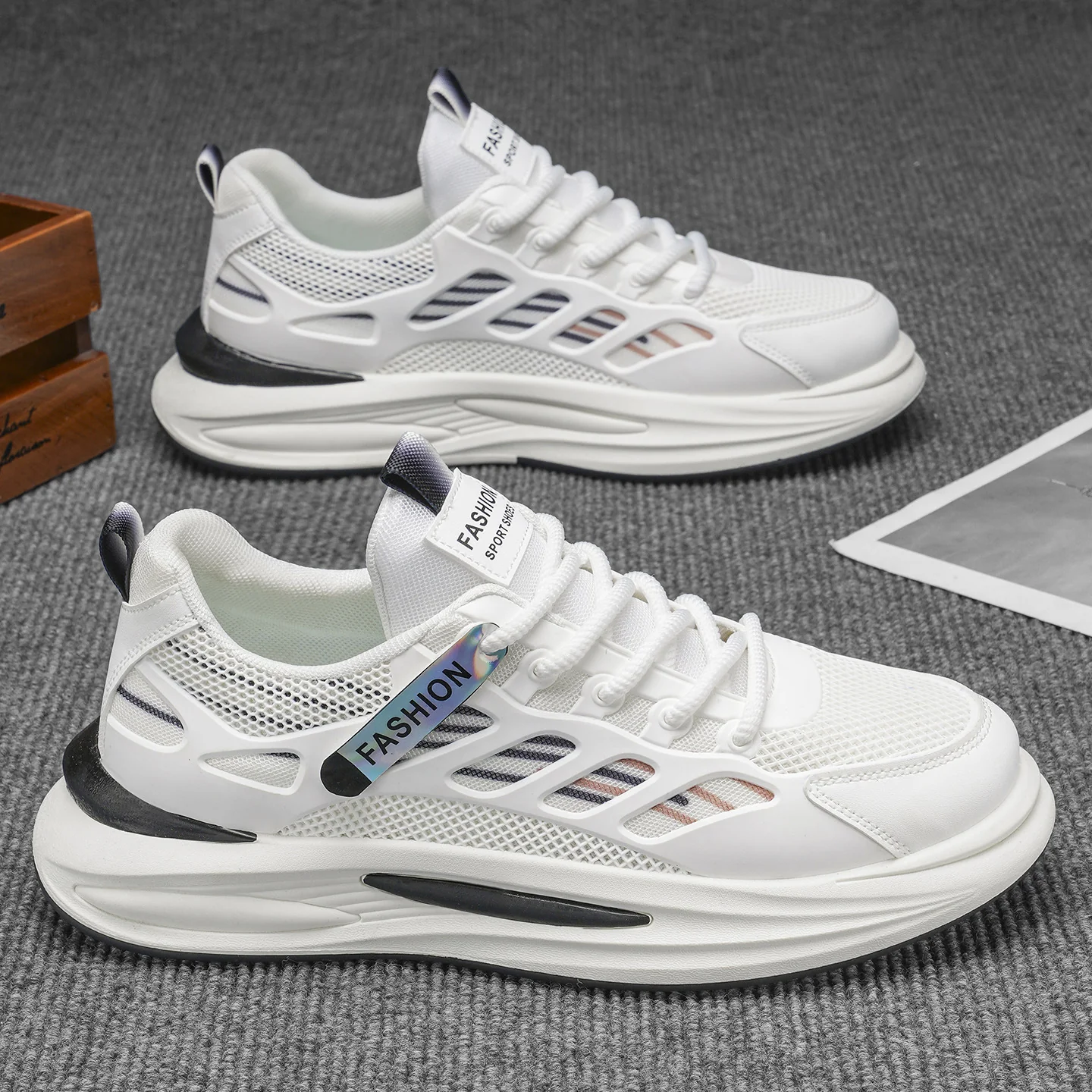Damen Sportliche Lauf-Sneaker mit atmungsaktiver Mesh-Oberfläche und stoßdämpfendem Sohlenprofil Heidi Mode - Image 3