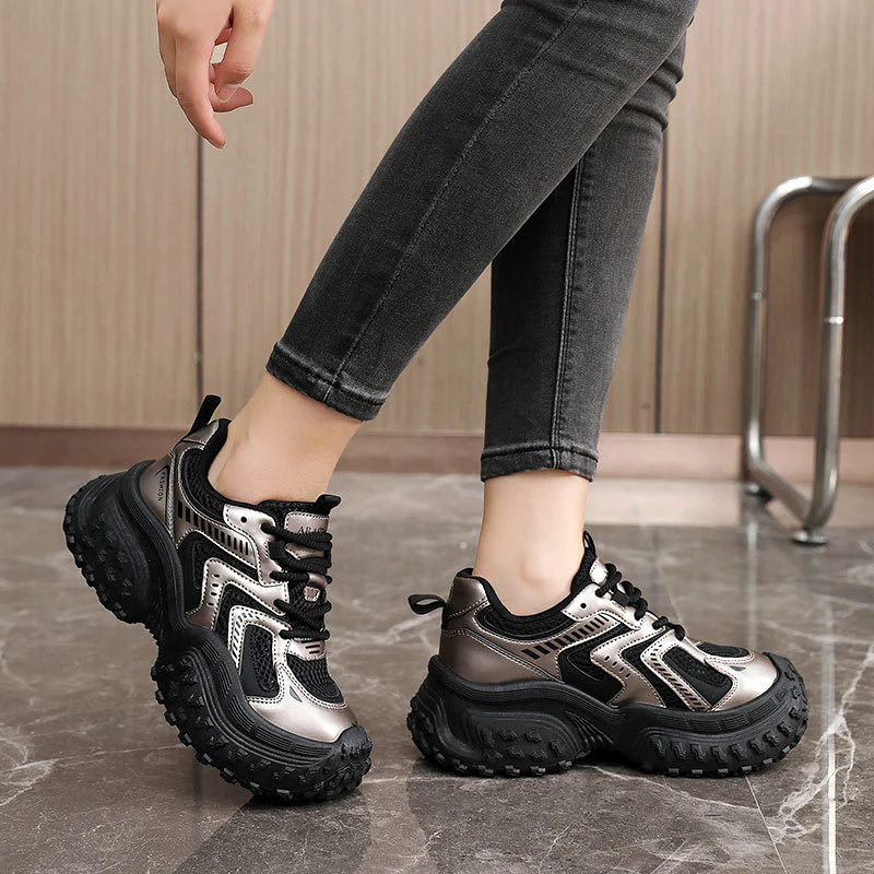 Damen Sportliche Lauf-Sneaker mit rutschfester Sohle und atmungsaktiver Struktur Heidi Mode - Image 3
