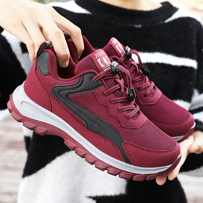 Damen sportliche Laufschuh mit atmungsaktivem Obermaterial und elastischen Schnellschnürsystem Heidi Mode - Image 2