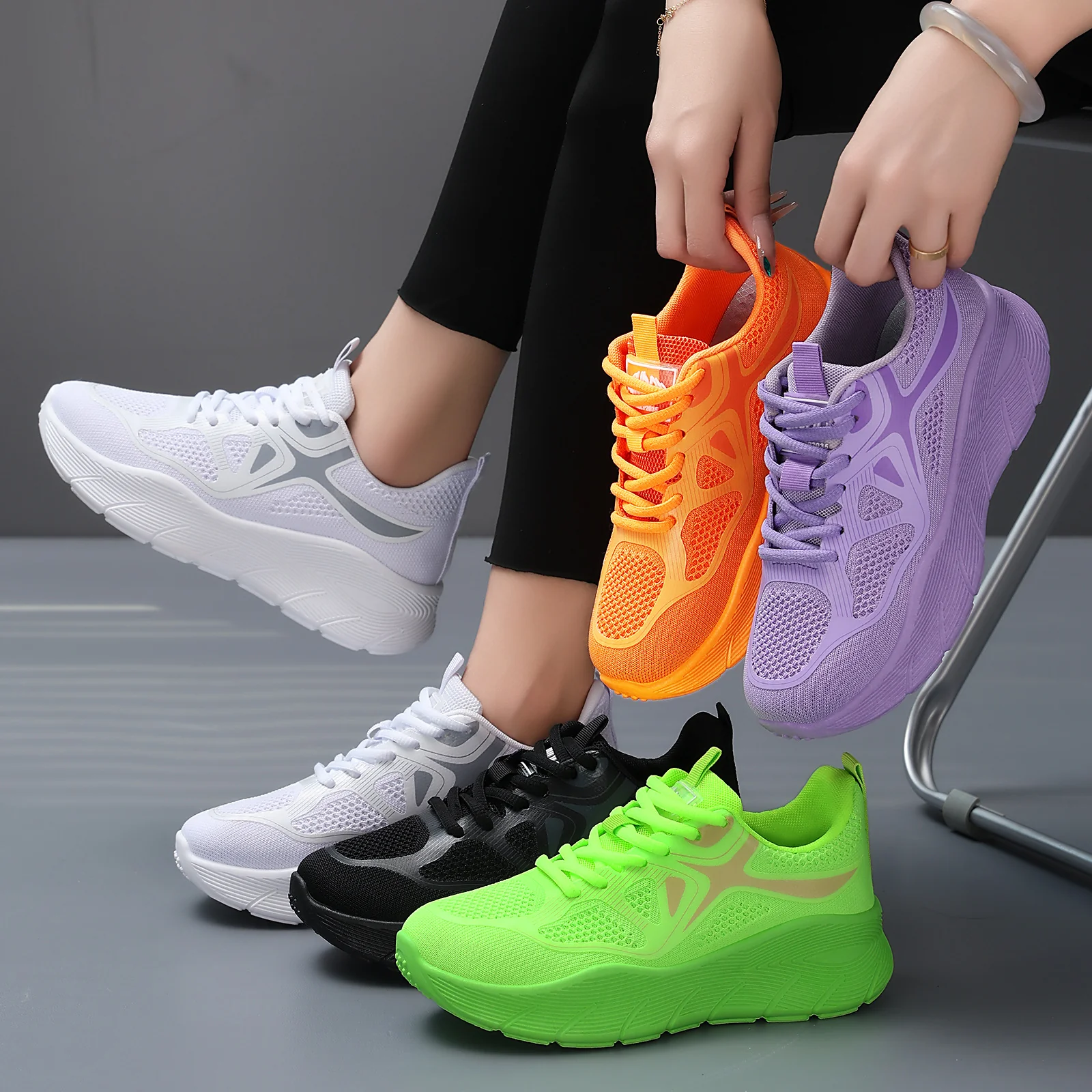 Damen Sportliche Laufschuhe mit atmungsaktivem Obermaterial und dämpfender Sohle Heidi Mode - Image 4
