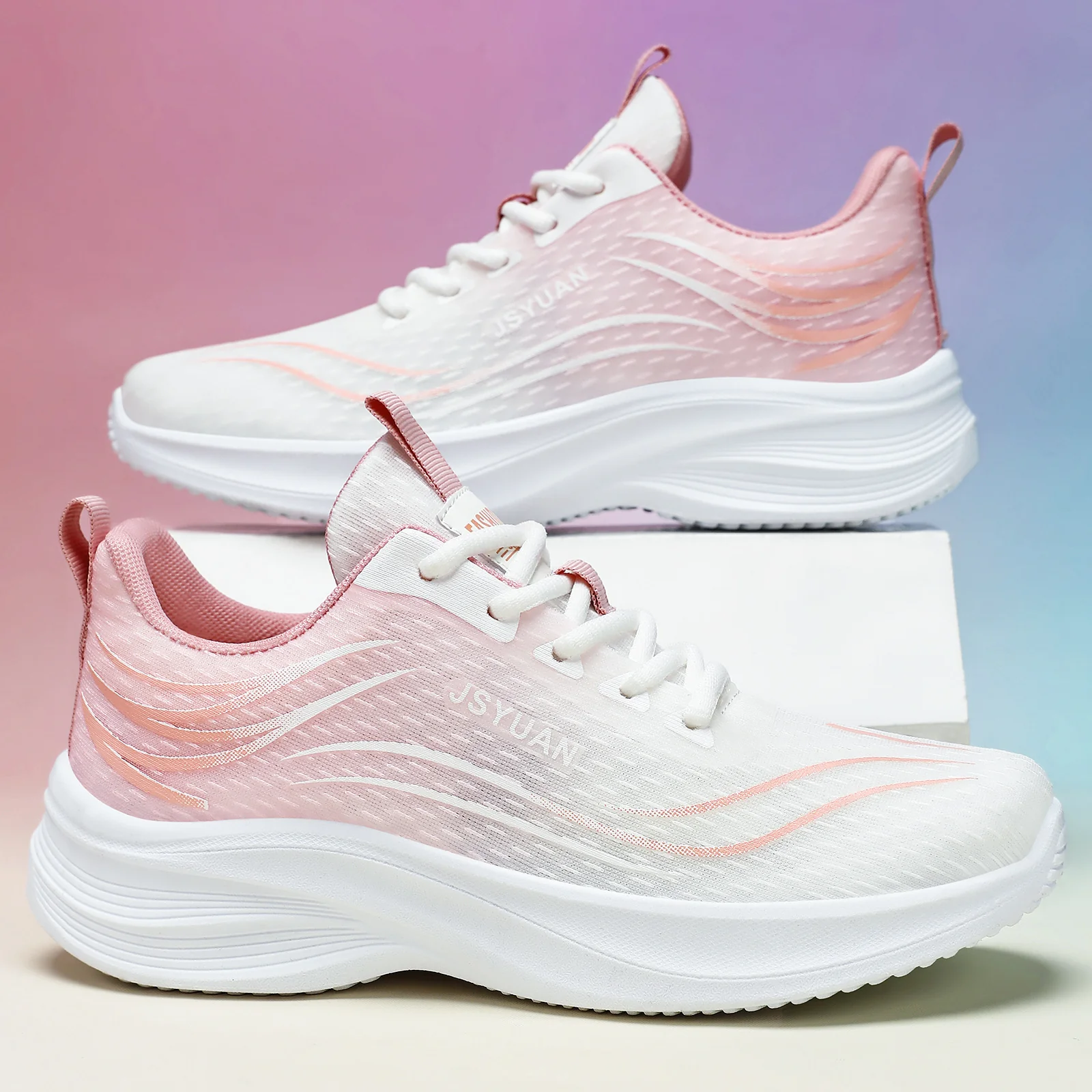 Damen Sportliche Laufschuhe mit atmungsaktivem Strickdesign und gepolsterter Dämpfung Heidi Mode - Image 3