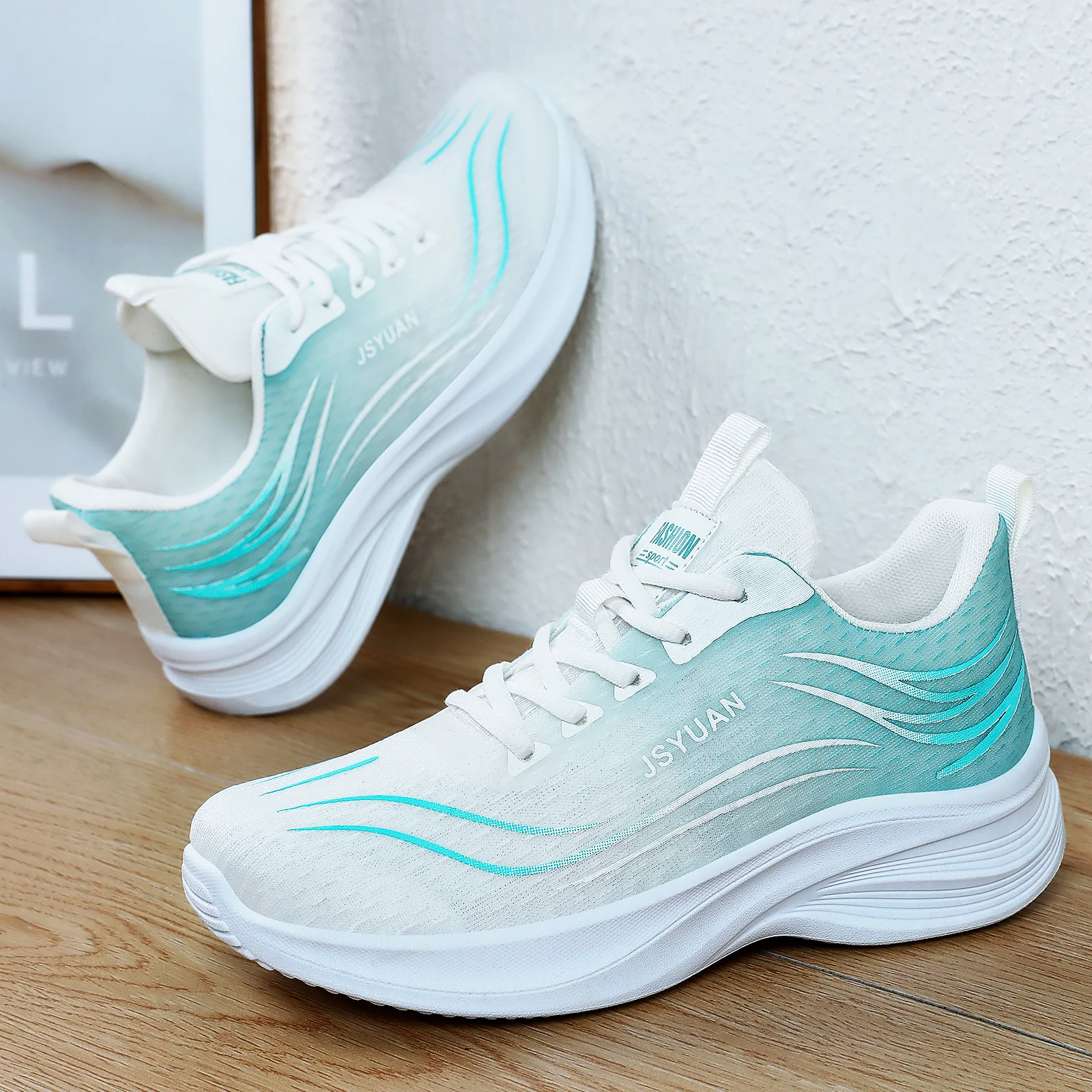 Damen Sportliche Laufschuhe mit atmungsaktivem Strickdesign und gepolsterter Dämpfung Heidi Mode - Image 4