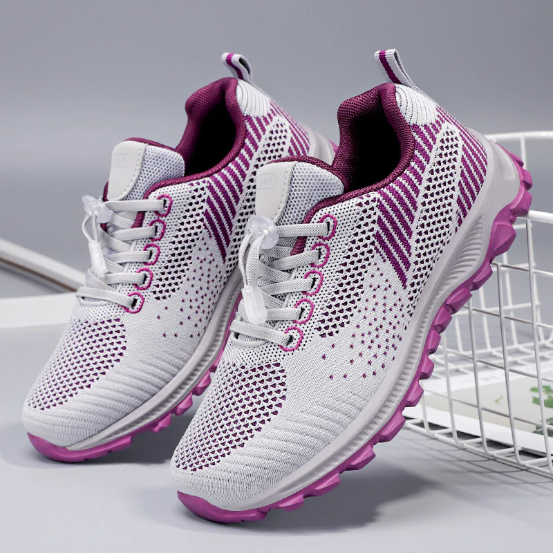 Damen Sportliche Laufschuhe mit atmungsaktivem Strickoberteil und innovativem Schnellschnürsystem Heidi Mode - Image 3