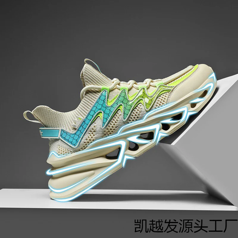 Damen Sportliche Laufsneaker mit innovativem Wellenmuster und atmungsaktiver Struktur Heidi Mode - Image 3