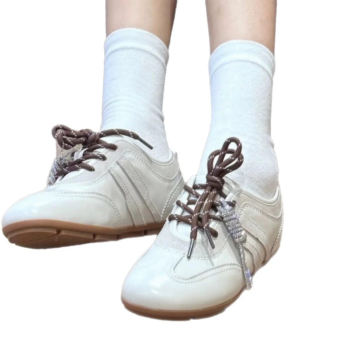 Damen Sportliche Lederfreizeitschuhe mit flexiblem Schnürsystem Heidi Mode - Image 4