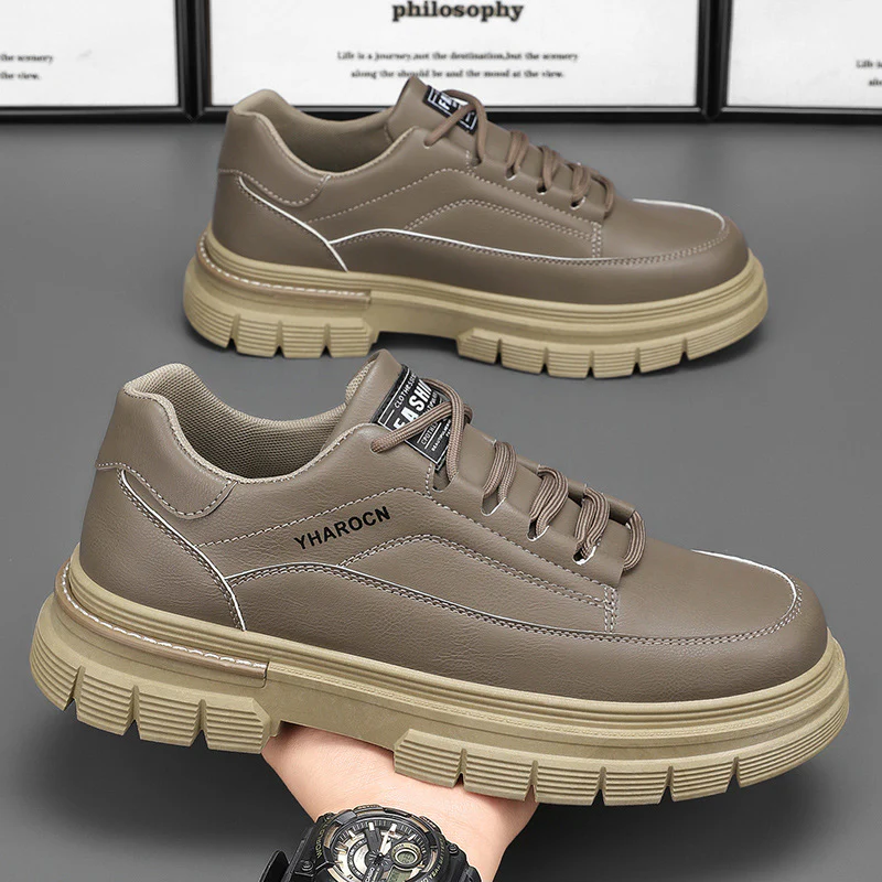 Damen Sportliche Ledersneaker mit dämpfendem Profil und rutschfester Sohle Heidi Mode - Image 4