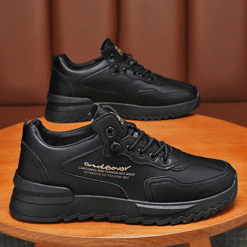 Damen Sportliche Ledersneaker mit dämpfender Sohle und modischem Design Heidi Mode - Image 2