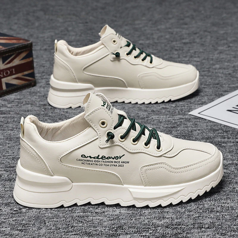 Damen Sportliche Ledersneaker mit dämpfender Sohle und modischem Design Heidi Mode - Image 3
