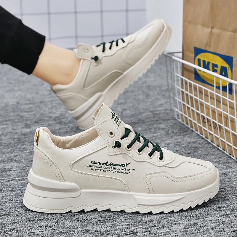 Damen Sportliche Ledersneaker mit dämpfender Sohle und modischem Design Heidi Mode - Image 4