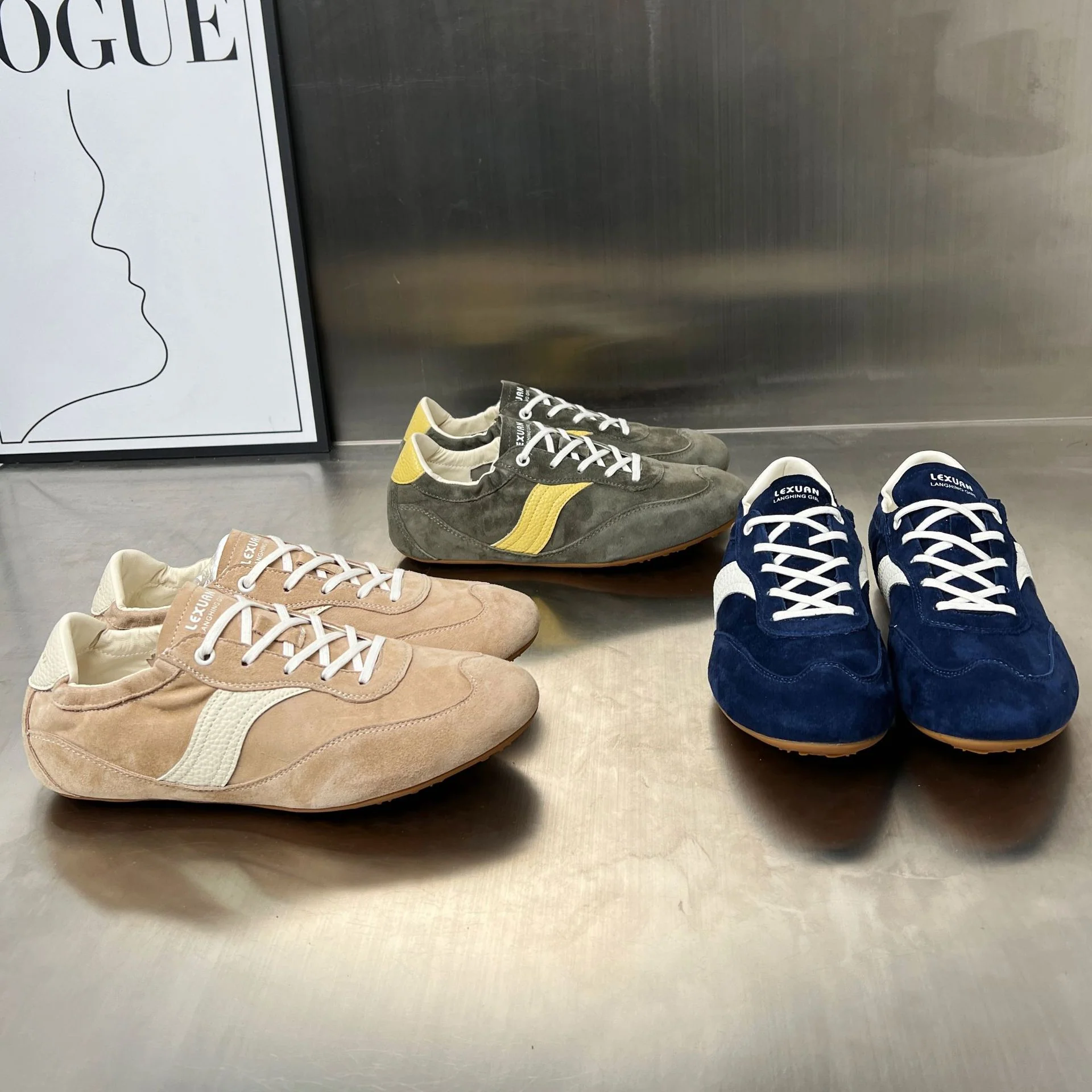 Damen Sportliche Lifestyle-Schuhe aus weichem Wildleder mit atmungsaktivem Futter Heidi Mode - Image 3