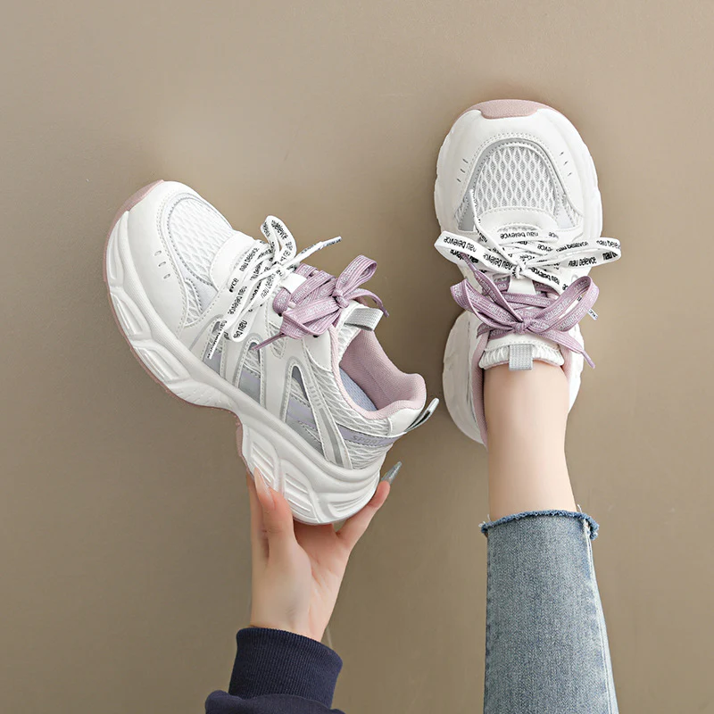 Damen Sportliche Lifestyle Sneakers mit atmungsaktiver Mesh-Oberfläche und dämpfender Sohle Heidi Mode - Image 4