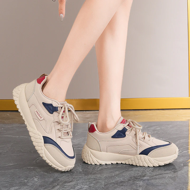 Damen Sportliche Lifestyle Sneakers mit rutschfester Laufsohle und atmungsaktiver Obermaterialstruktur Heidi Mode - Image 3