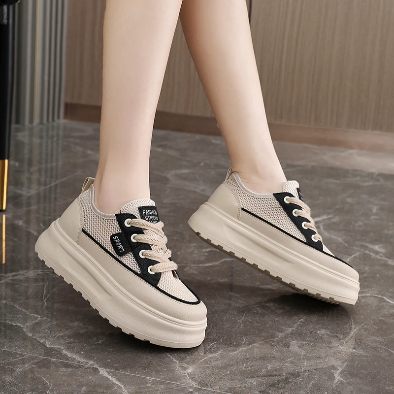 Damen Sportliche Luftige Sneakers mit modischem Plateau-Heel Heidi Mode - Image 3