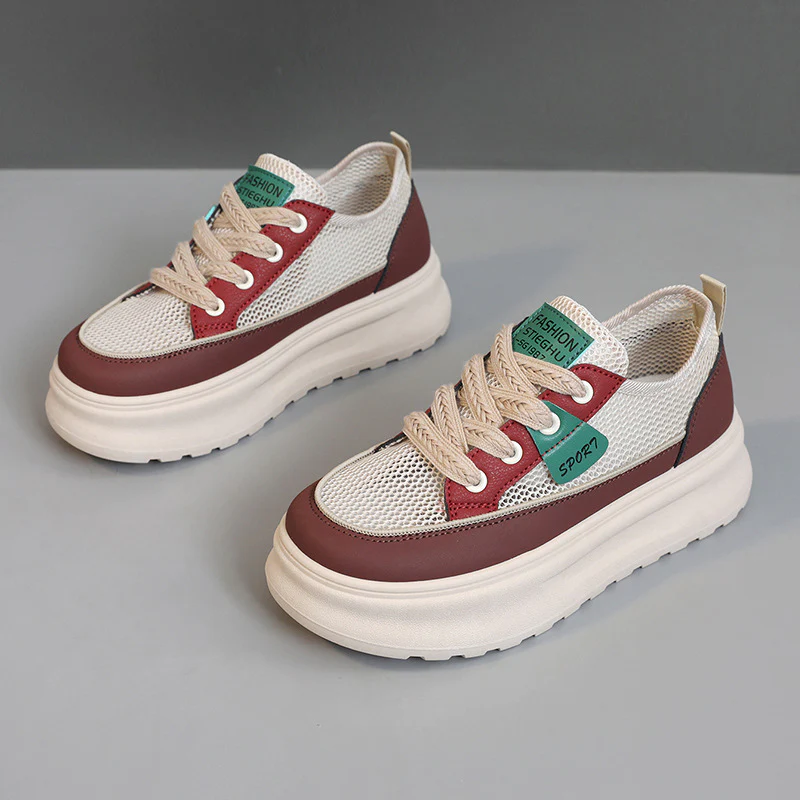 Damen Sportliche Luftige Sneakers mit modischem Plateau-Heel Heidi Mode - Image 6