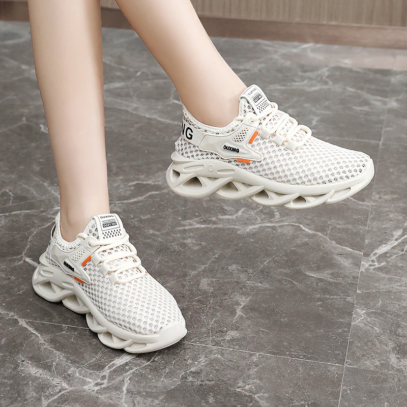 Damen Sportliche Mesh-Sneaker mit dämpfend ergonomischem Sohlenprofil Heidi Mode - Image 3