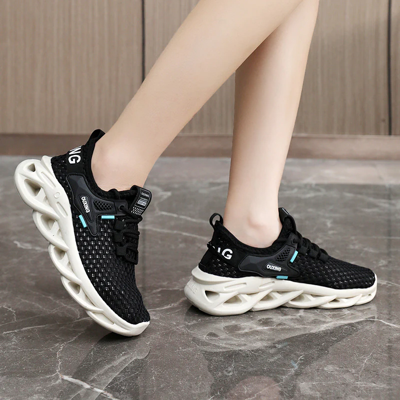 Damen Sportliche Mesh-Sneaker mit dämpfend ergonomischem Sohlenprofil Heidi Mode - Image 4