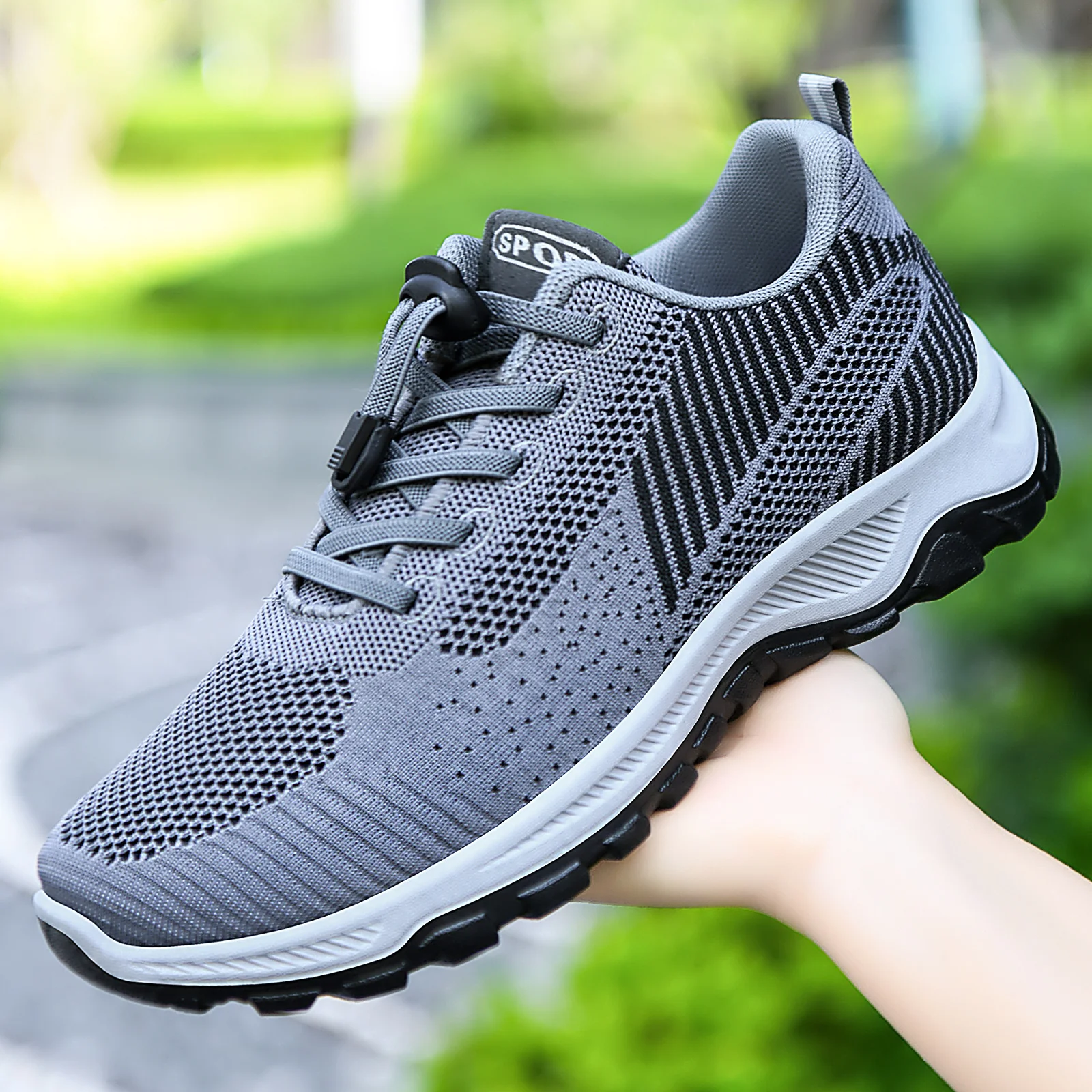 Damen Sportliche Mesh-Sneaker mit elastischem Schnellschnürsystem Heidi Mode - Image 3