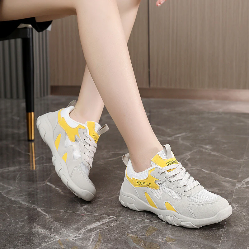 Damen Sportliche Mesh-Sneaker mit ergonomischer Dämpfung und rutschfestem Profil Heidi Mode - Image 3