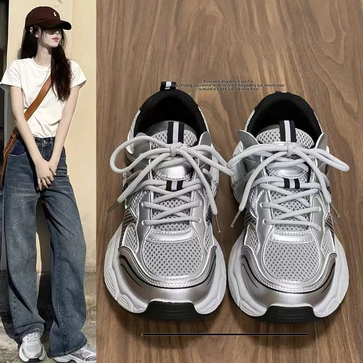 Damen Sportliche Mesh-Sneaker mit ergonomischer Sohle und modischen Akzenten Heidi Mode - Image 4