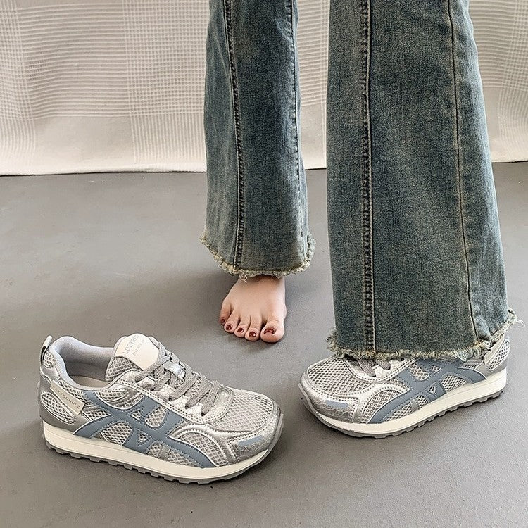 Damen Sportliche Mesh Sneakers mit atmungsaktiver Oberflächenstruktur und rutschfester Sohle Heidi Mode - Image 4