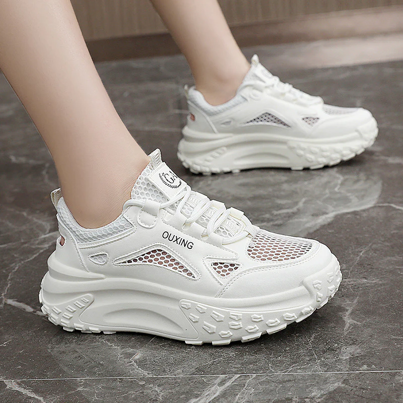Damen Sportliche Mesh Sneakers mit dämpfendem Sohlenprofil und ergonomischem Design Heidi Mode - Image 3