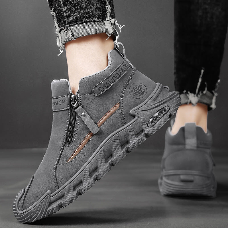 Damen Sportliche Mid-Cut Sneakers mit praktischem Reißverschluss und rutschfester Sohle Heidi Mode - Image 4