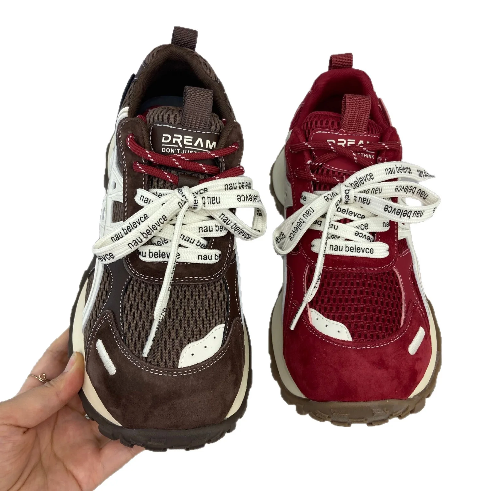 Damen Sportliche Plateau-Sneaker mit atmungsaktiver Mesh-Oberfläche und dämpfender Sohle Heidi Mode - Image 5