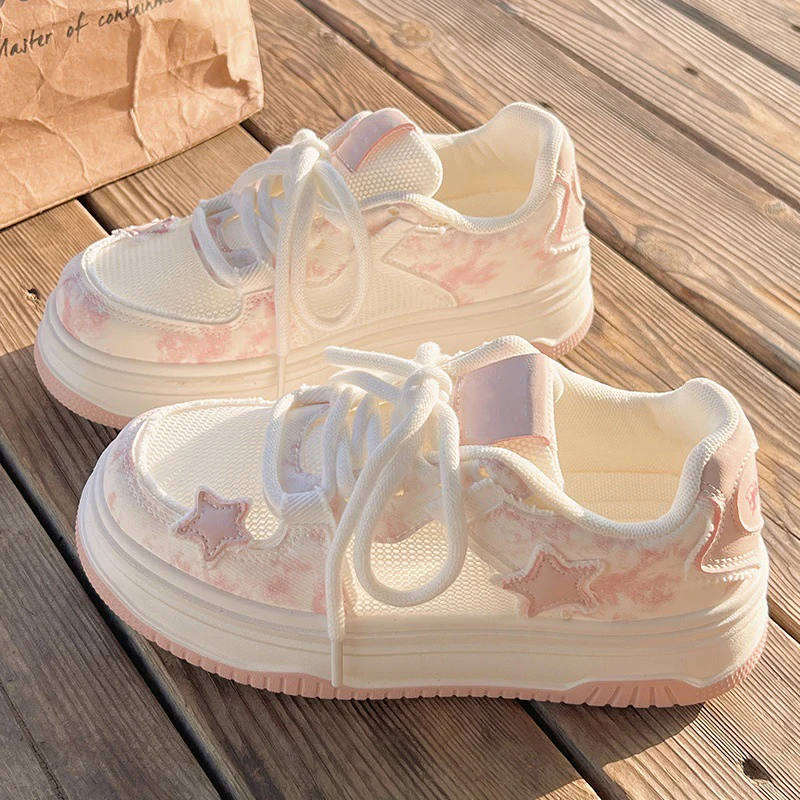 Damen Sportliche Plateau-Sneaker mit atmungsaktiver Mesh-Oberfläche und modischem Design Heidi Mode - Image 7