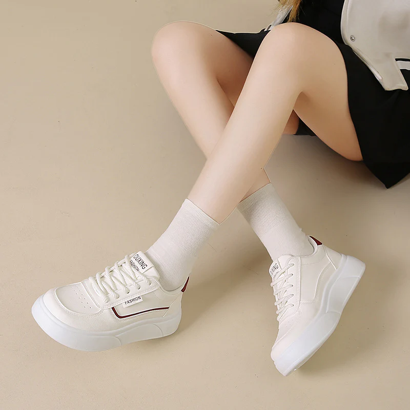 Damen Sportliche Plateau Sneakers Heidi Mode - Image 4