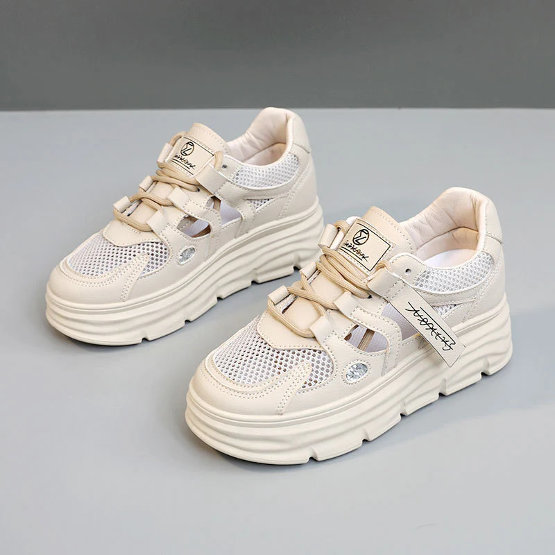 Damen Sportliche Plateau Sneakers mit atemberaubendem Design und verstellbarem Klettverschluss Heidi Mode - Image 7