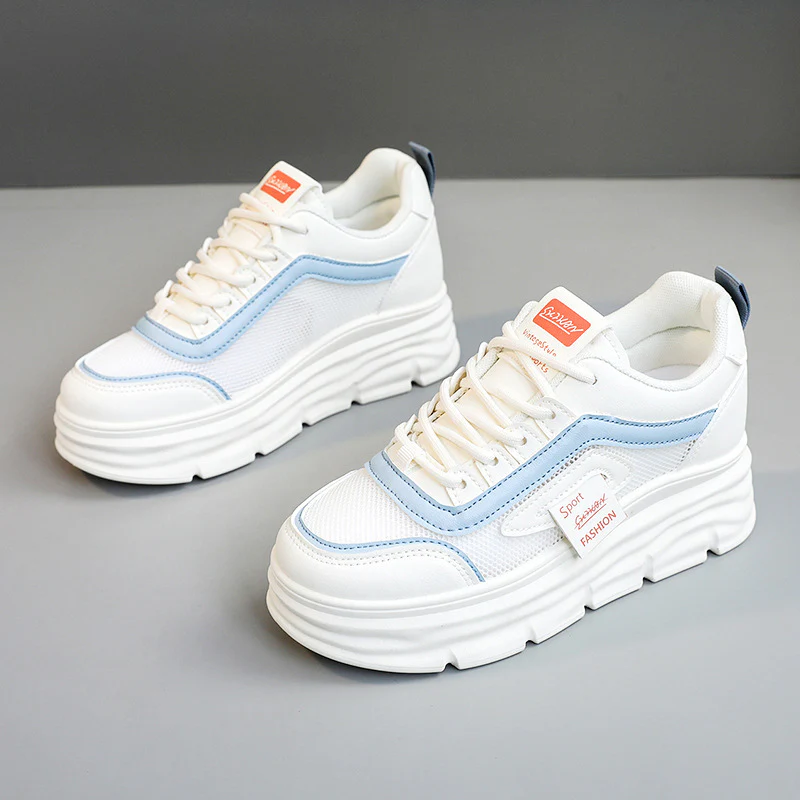 Damen Sportliche Plateau Sneakers mit atmungsaktivem Obermaterial und modischem Design Heidi Mode - Image 8