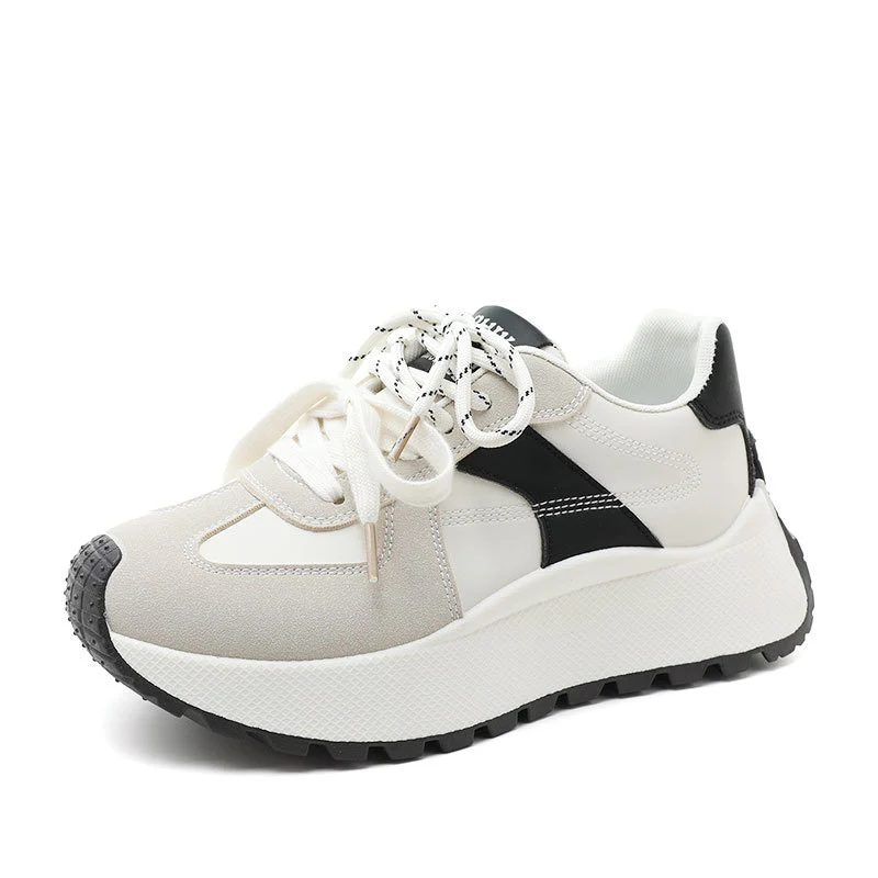 Damen Sportliche Plateau Sneakers mit atmungsaktiver Polsterung Heidi Mode
