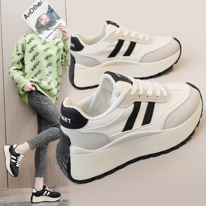 Damen Sportliche Plateau Sneakers mit innovativem Dämpfungssystem Heidi Mode - Image 3
