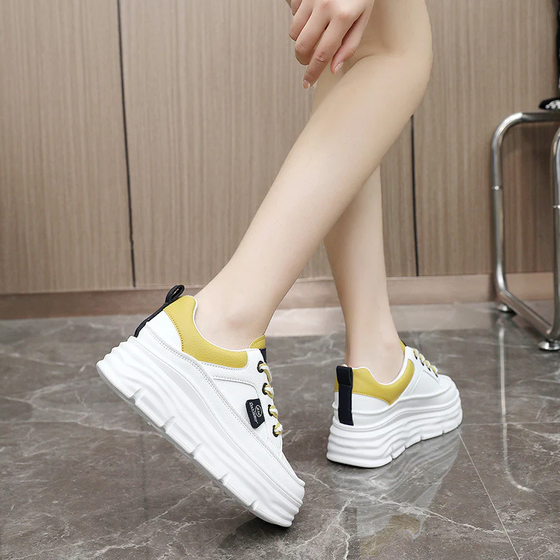 Damen sportliche Plateau Sneakers mit innovativer Dämpfung und atmungsaktiver Mesh-Oberfläche Heidi Mode - Image 4