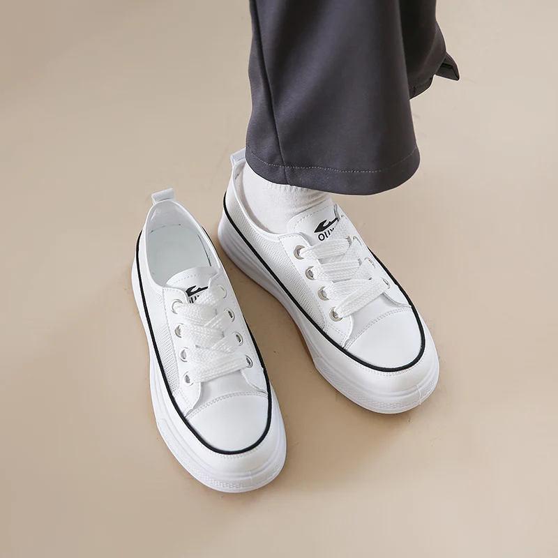 Damen Sportliche Plateausneaker mit atmungsaktivem Mesh-Obermaterial und rutschfester Sohle Heidi Mode - Image 2