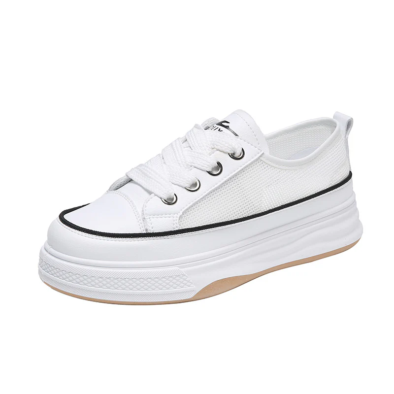 Damen Sportliche Plateausneaker mit atmungsaktivem Mesh-Obermaterial und rutschfester Sohle Heidi Mode - Image 5