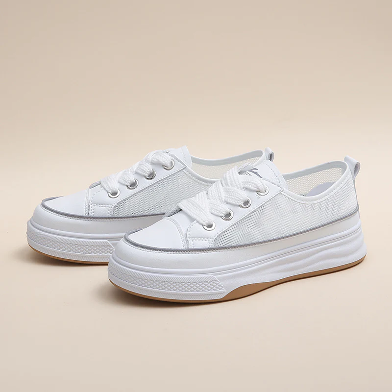Damen Sportliche Plateausneaker mit atmungsaktivem Mesh-Obermaterial und rutschfester Sohle Heidi Mode - Image 7