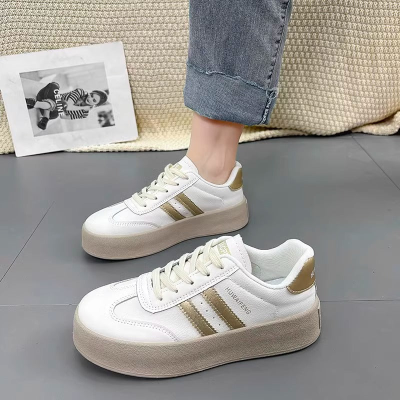 Damen Sportliche Plateausneaker mit edlen Steppnähten und rutschfester Sohle Heidi Mode - Image 4