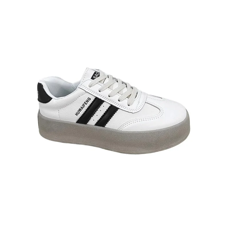 Damen Sportliche Plateausneaker mit edlen Steppnähten und rutschfester Sohle Heidi Mode - Image 5