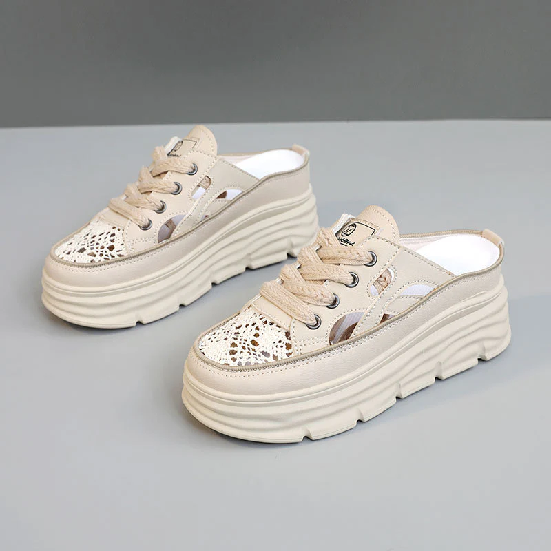 Damen Sportliche Plateausneakers mit atmungsaktivem Obermaterial und lässigem Schnitt Heidi Mode - Image 2