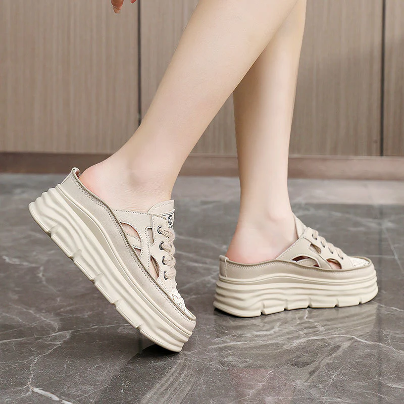 Damen Sportliche Plateausneakers mit atmungsaktivem Obermaterial und lässigem Schnitt Heidi Mode - Image 3