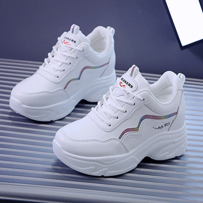 Damen Sportliche Plattform Sneakers mit atmungsaktiven Eigenschaften und rutschfester Sohle Heidi Mode - Image 2