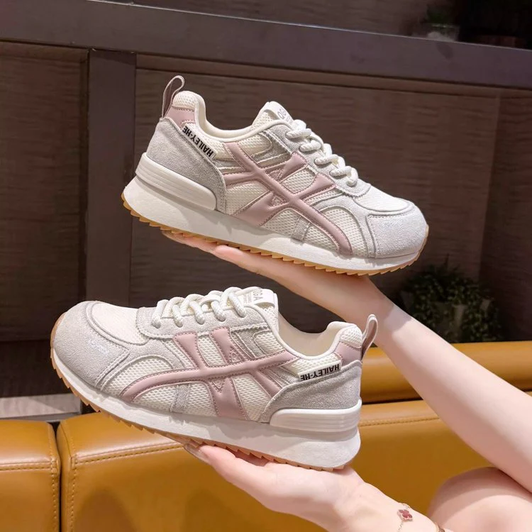 Damen Sportliche Retro-Sneaker mit atmungsaktivem Mesh-Obermaterial und dämpfender Sohle Heidi Mode - Image 2
