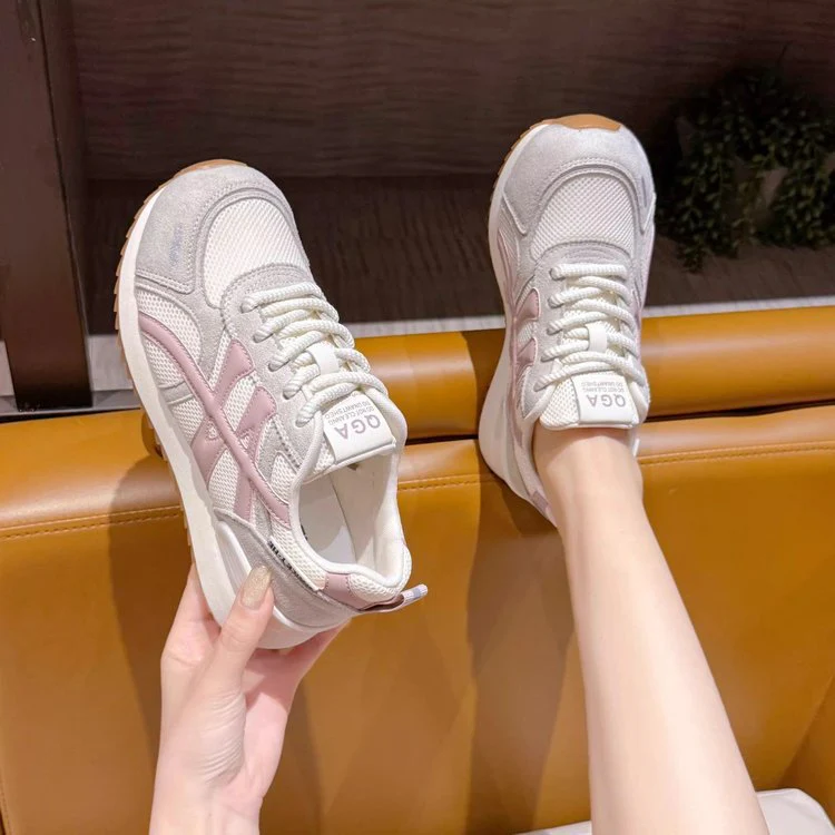 Damen Sportliche Retro-Sneaker mit atmungsaktivem Mesh-Obermaterial und dämpfender Sohle Heidi Mode - Image 3