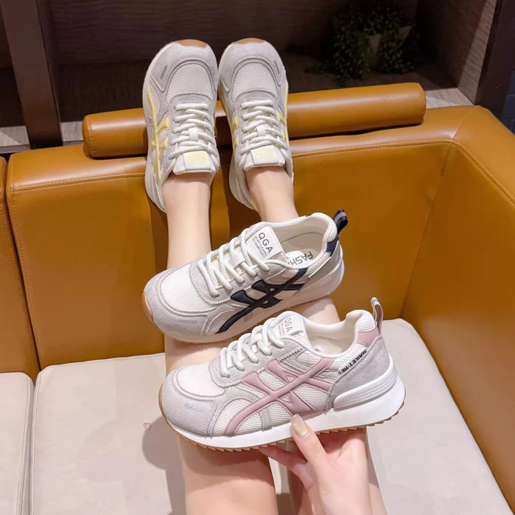 Damen Sportliche Retro-Sneaker mit atmungsaktivem Mesh-Obermaterial und dämpfender Sohle Heidi Mode - Image 5