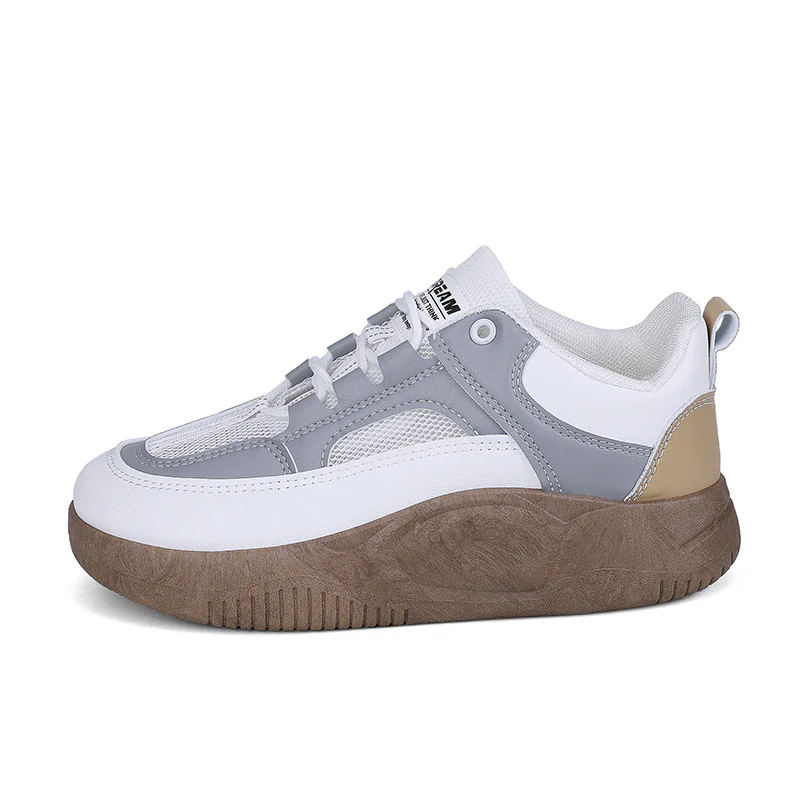 Damen Sportliche Retro Sneakers mit atmungsaktiven Einsatz und rutschfester Sohle Heidi Mode - Image 5