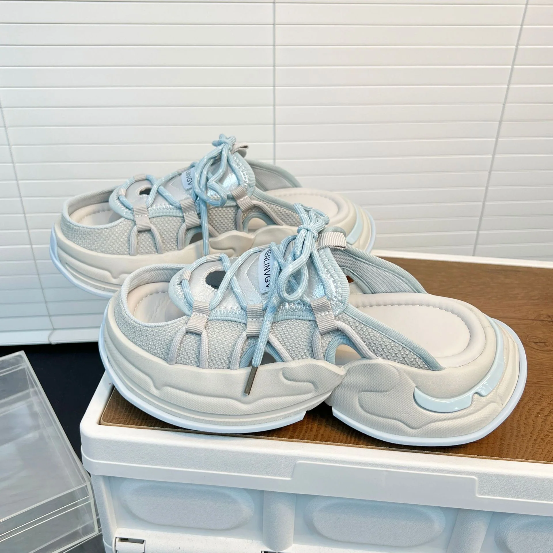 Damen Sportliche Sandalen mit atmungsaktivem Mesh-Obermaterial und stoßdämpfender Sohle Heidi Mode - Image 8