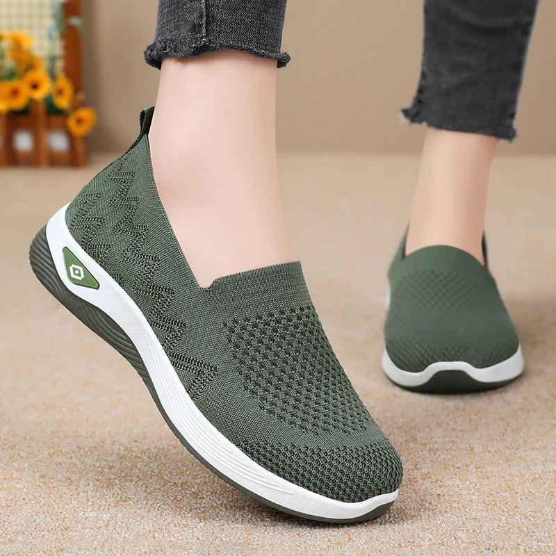 Damen Sportliche Slip-On Schuhe mit flexibler Sohle und atmungsaktivem Obermaterial Heidi Mode - Image 3